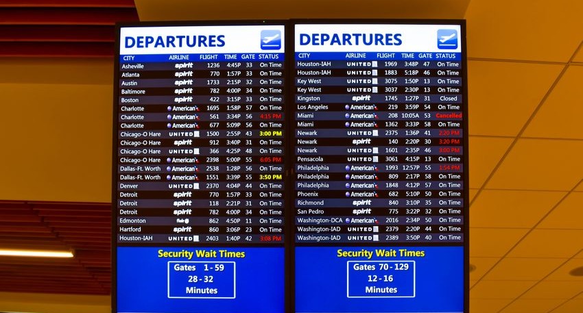 Dallas Airport airline departures